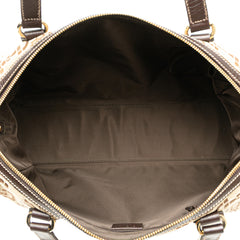 Canvas Horsebit Charmy Boston Bag
