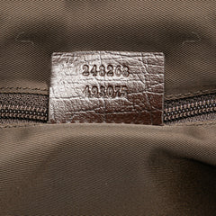 Canvas Horsebit Charmy Boston Bag