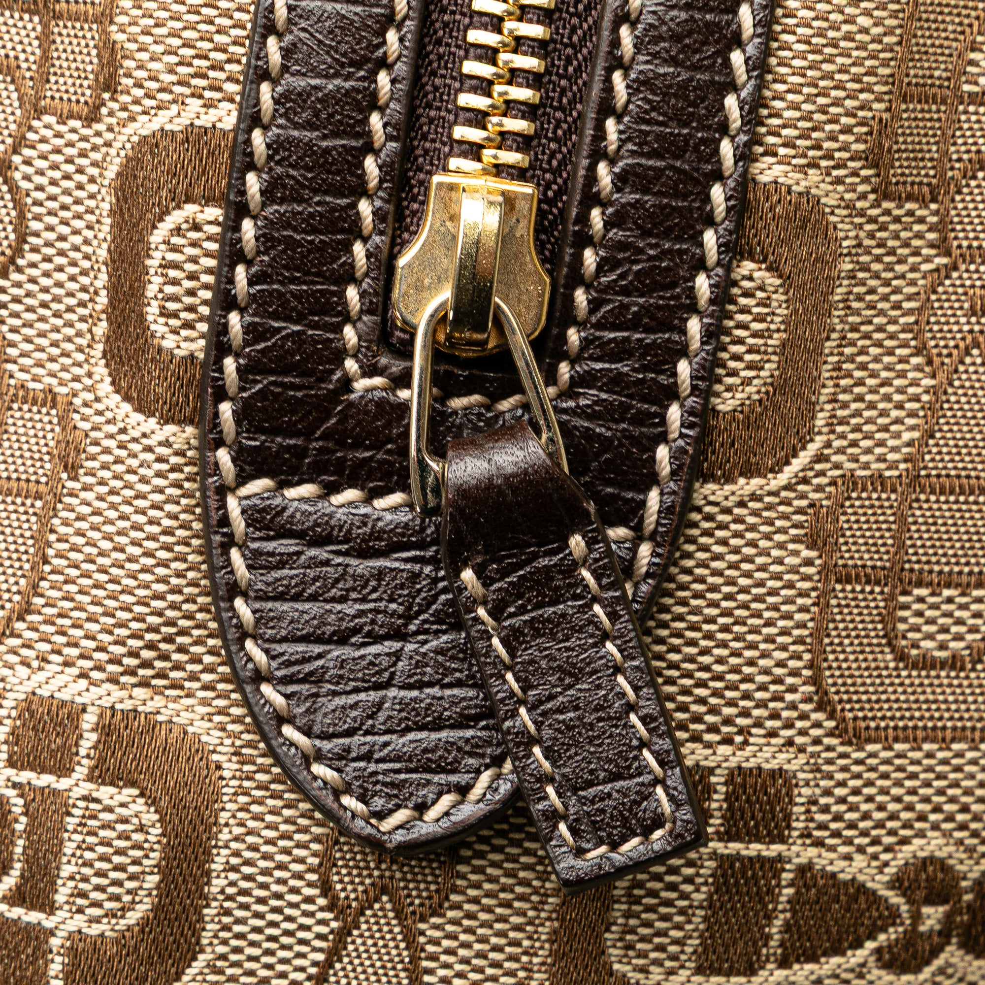 Canvas Horsebit Charmy Boston Bag