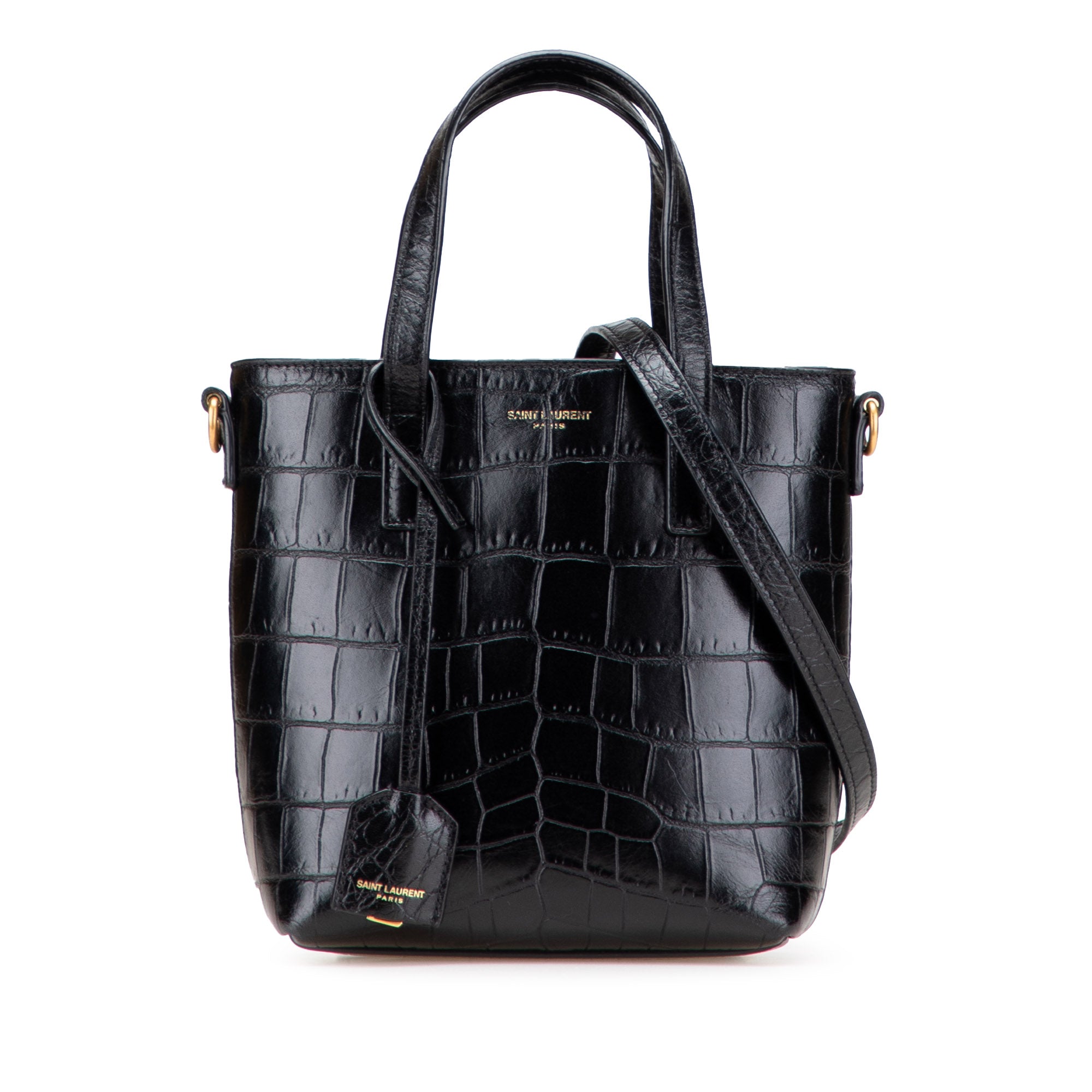 Mini Toy Embossed Leather Shopping Tote