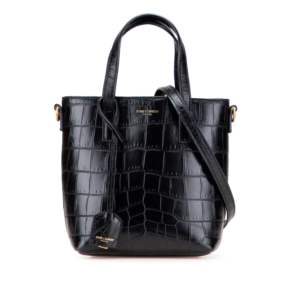 Mini Toy Embossed Leather Shopping Tote