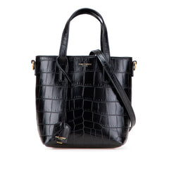 Mini Toy Embossed Leather Shopping Tote