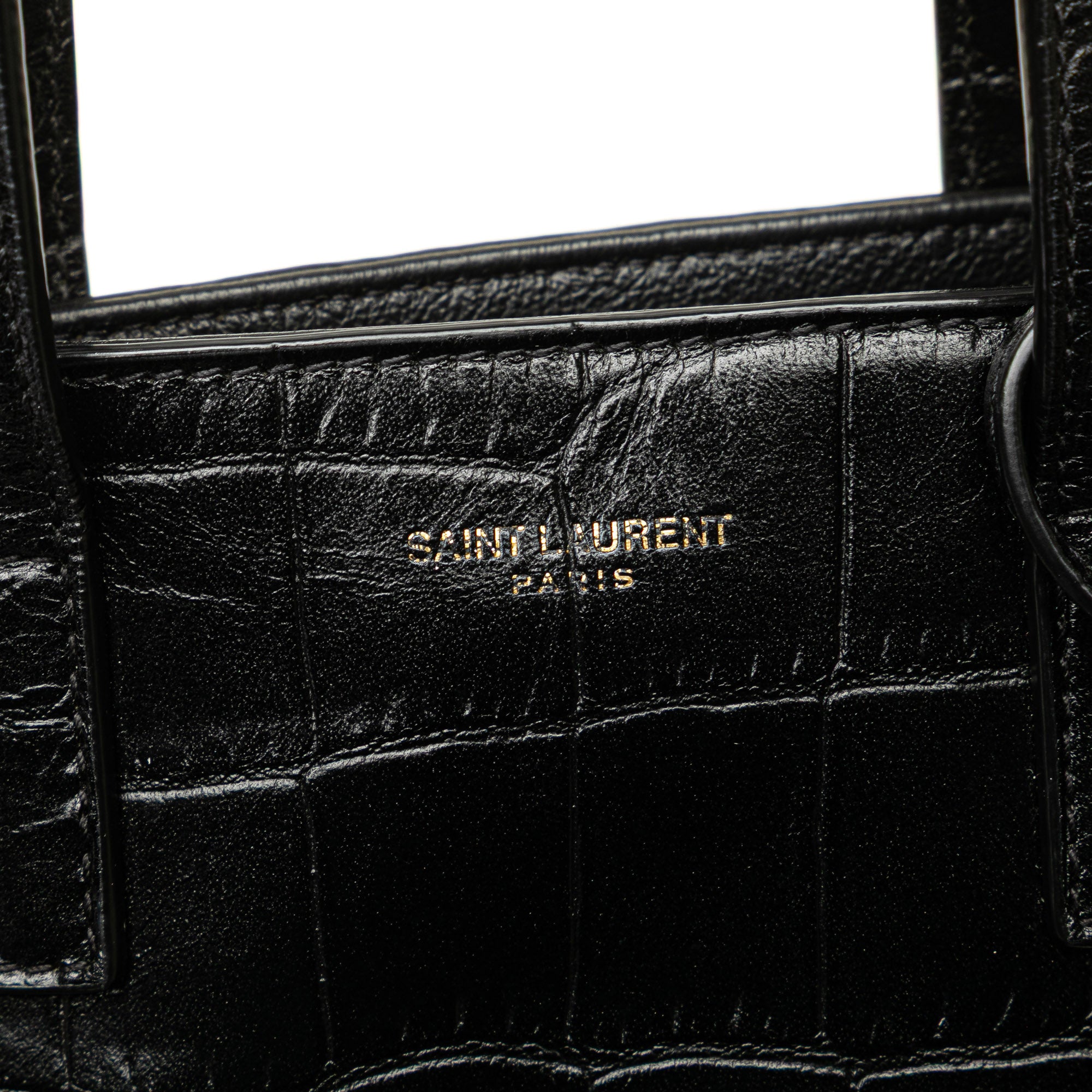 Mini Toy Embossed Leather Shopping Tote