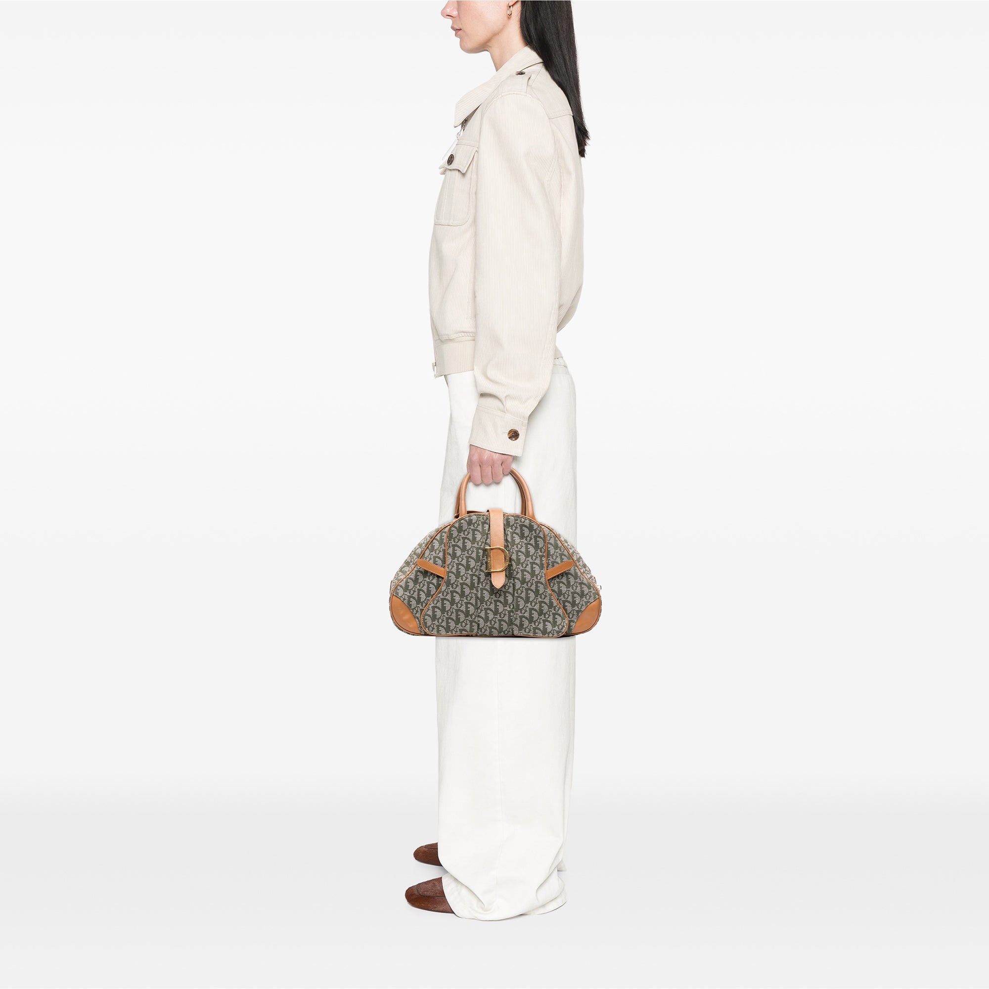 Diorissimo Canvas Double Saddle Bowler Bag