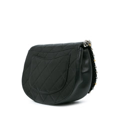 Quilted Lambskin Studded Bubble Flap