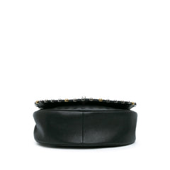 Quilted Lambskin Studded Bubble Flap