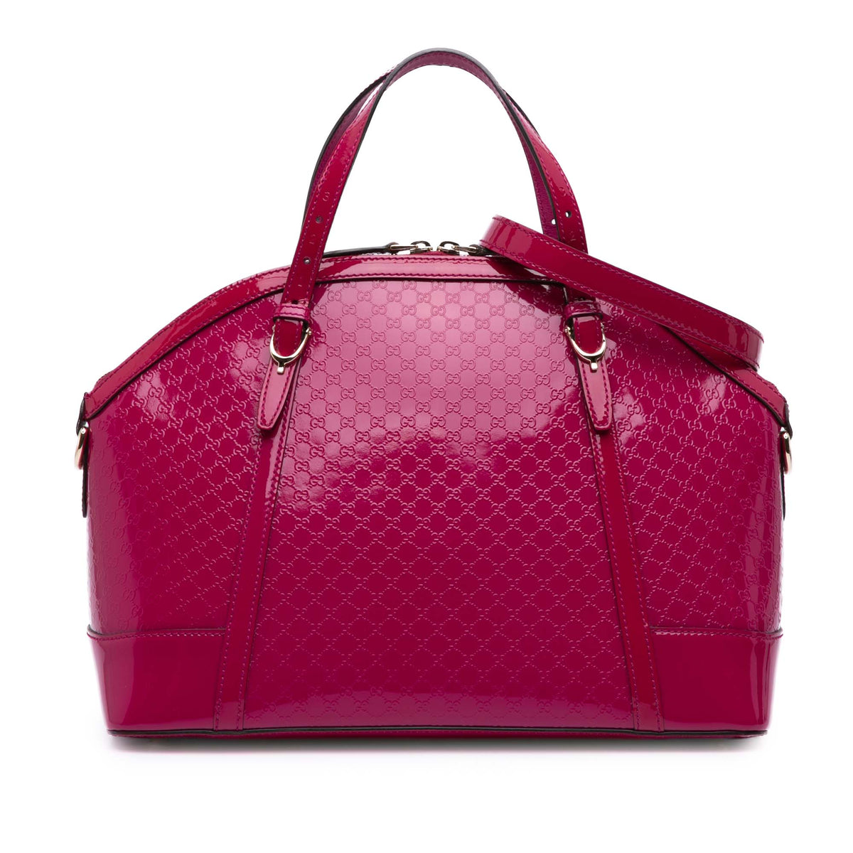 Large Microguccissima Patent Nice Dome Satchel