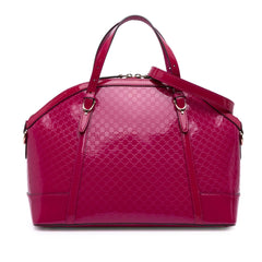 Large Microguccissima Patent Nice Dome Satchel