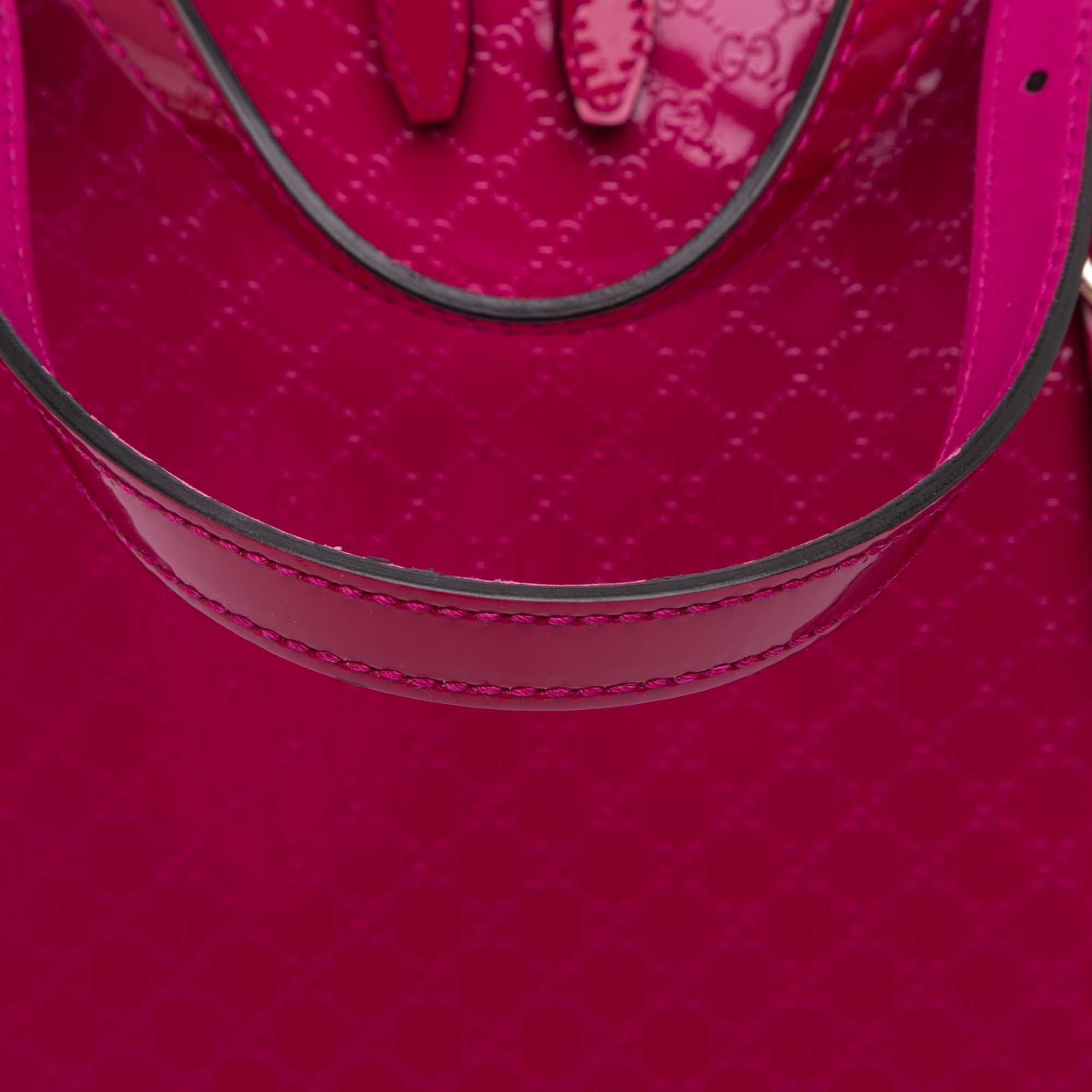 Large Microguccissima Patent Nice Dome Satchel