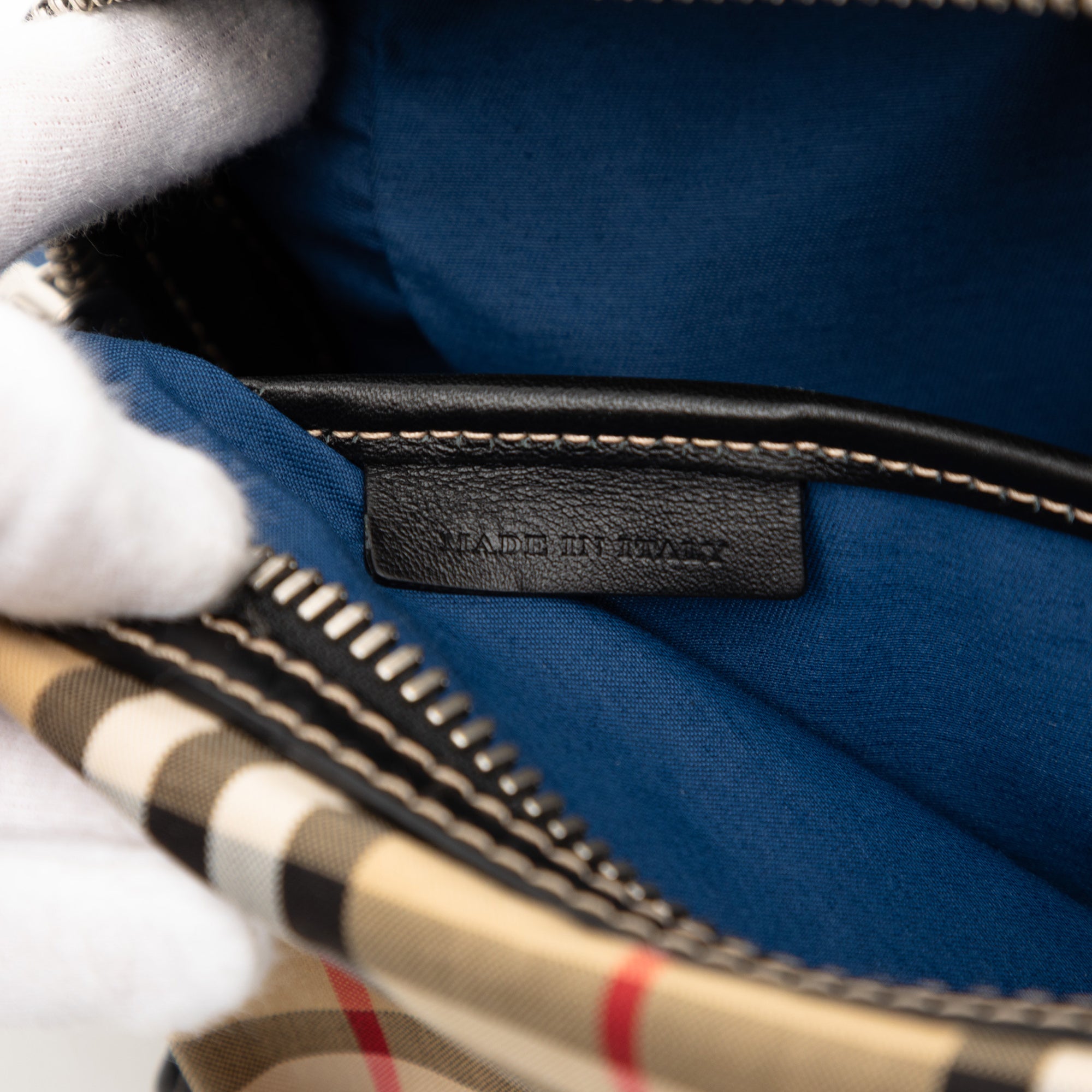 House Check Canvas Pouch