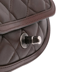 Paris-Salzburg Quilted Lambskin and Pony Hair Saddle Crossbody