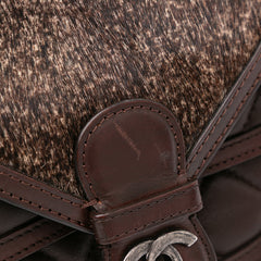 Paris-Salzburg Quilted Lambskin and Pony Hair Saddle Crossbody