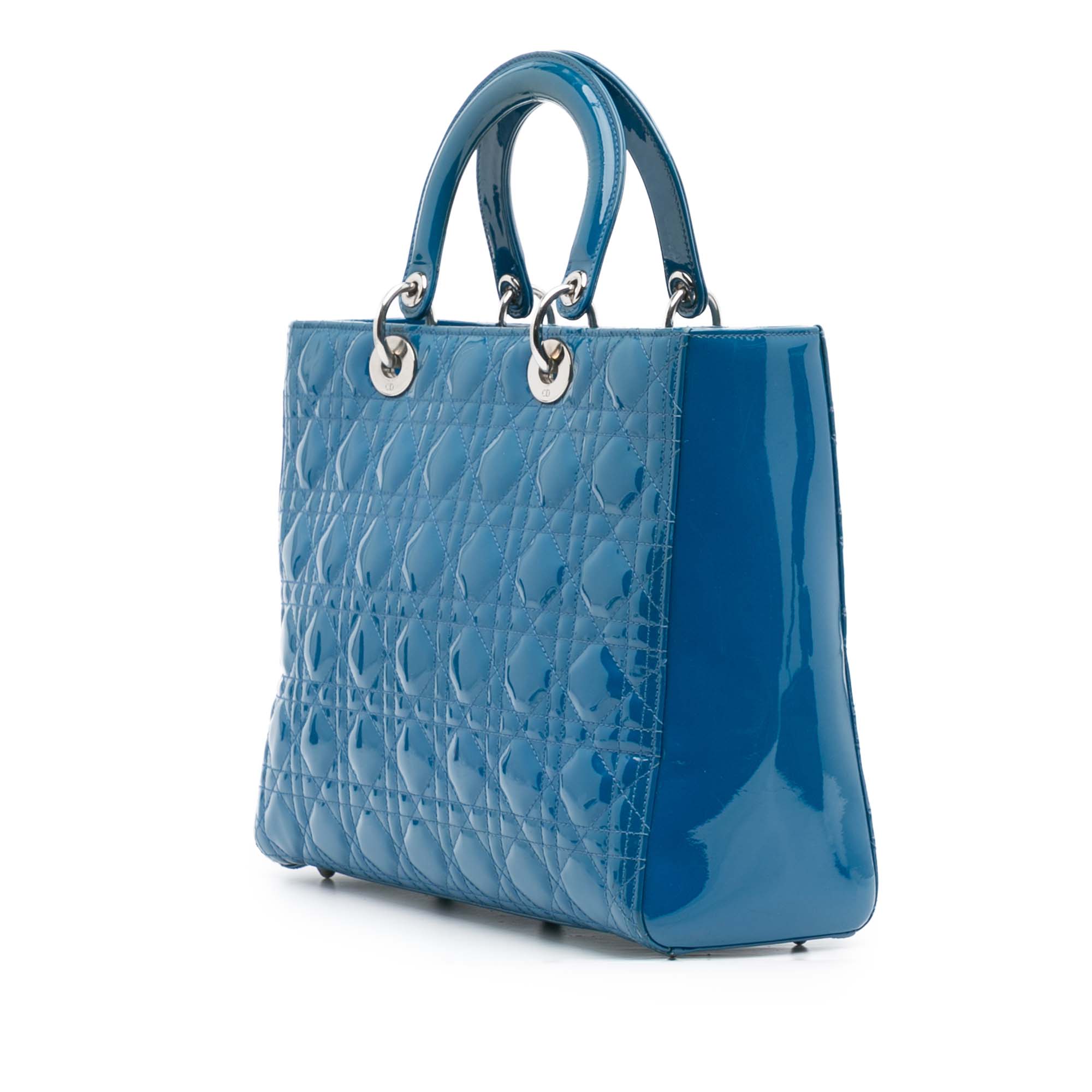 Large Patent Cannage Lady Dior