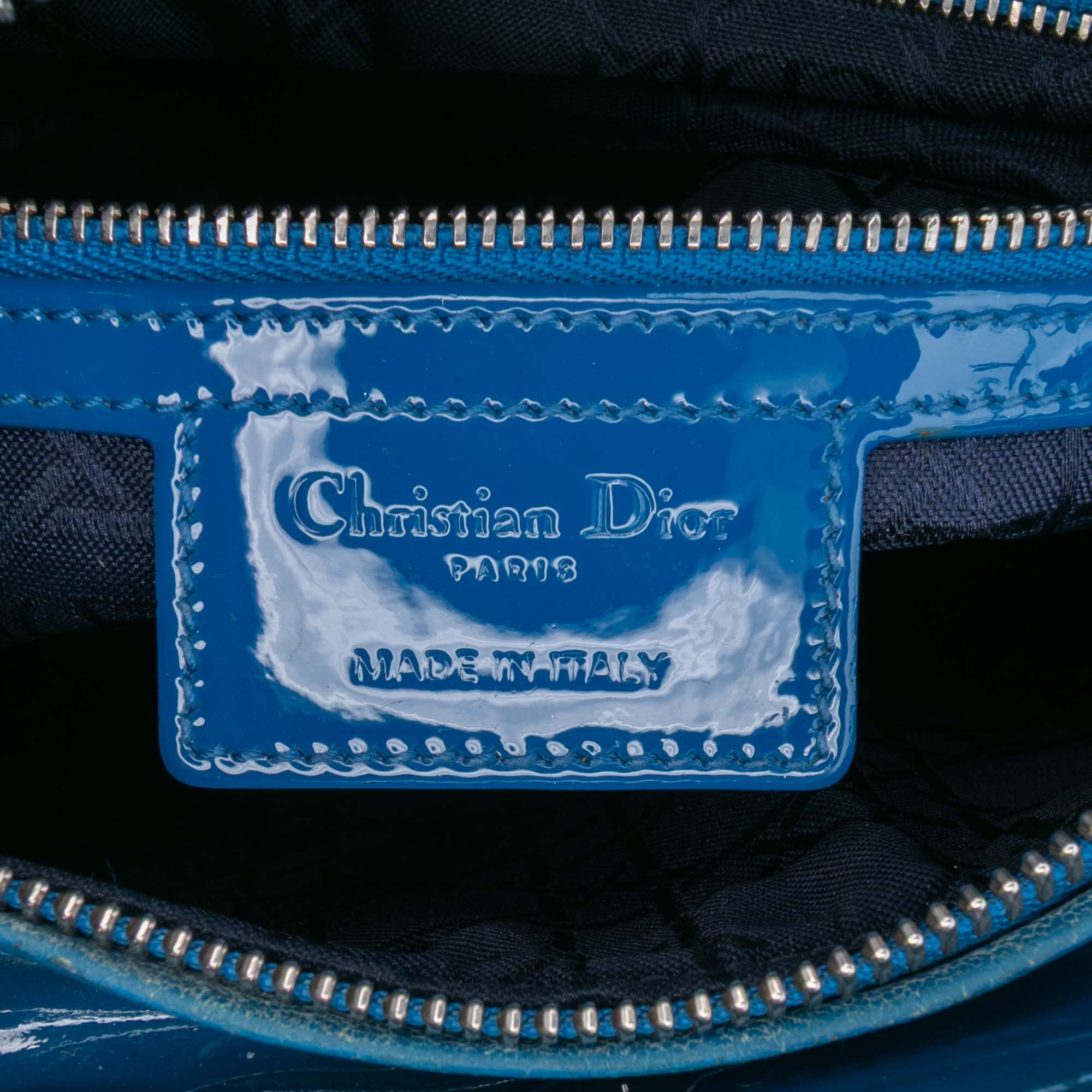 Large Patent Cannage Lady Dior