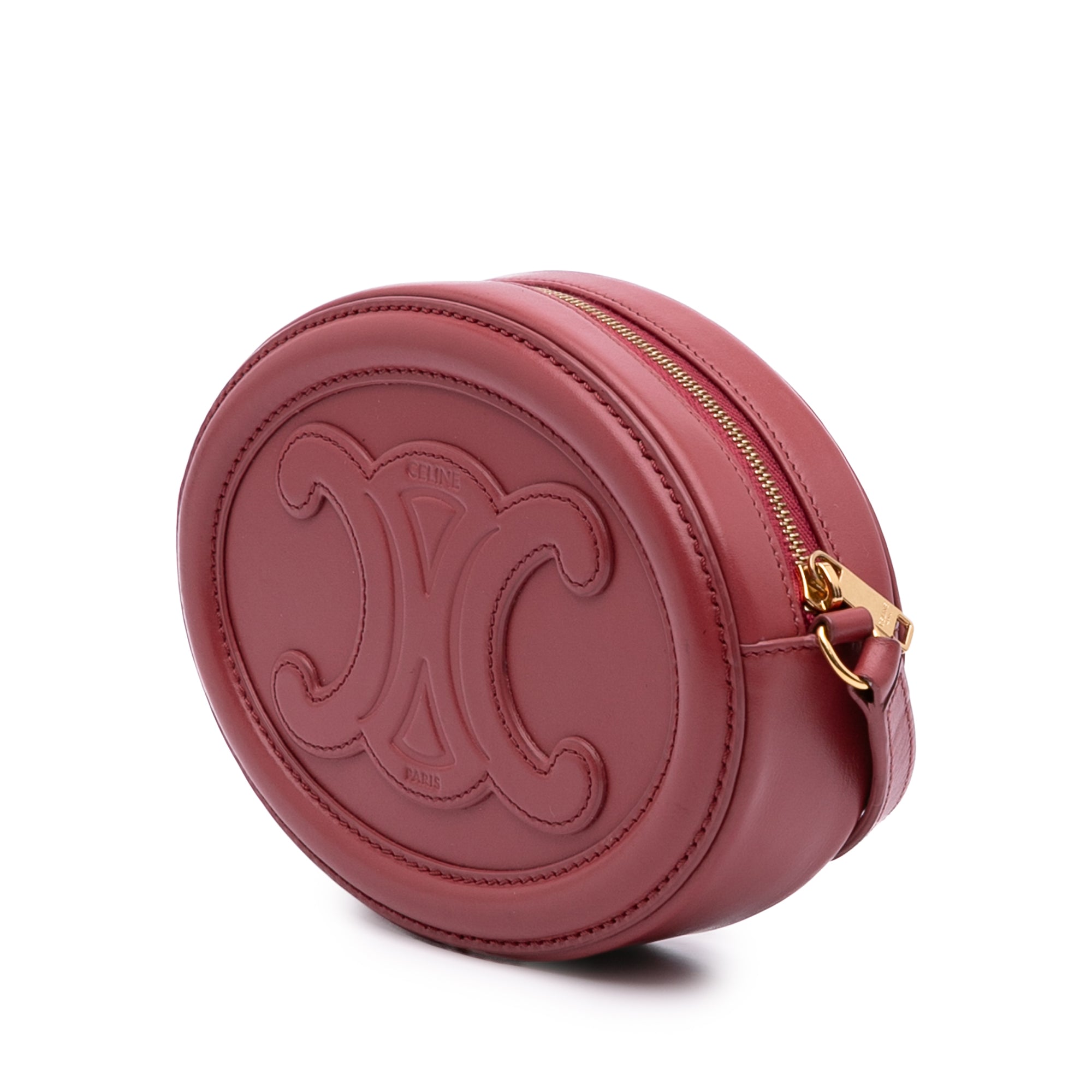 Small Calfskin Cuir Triomphe Oval Crossbody
