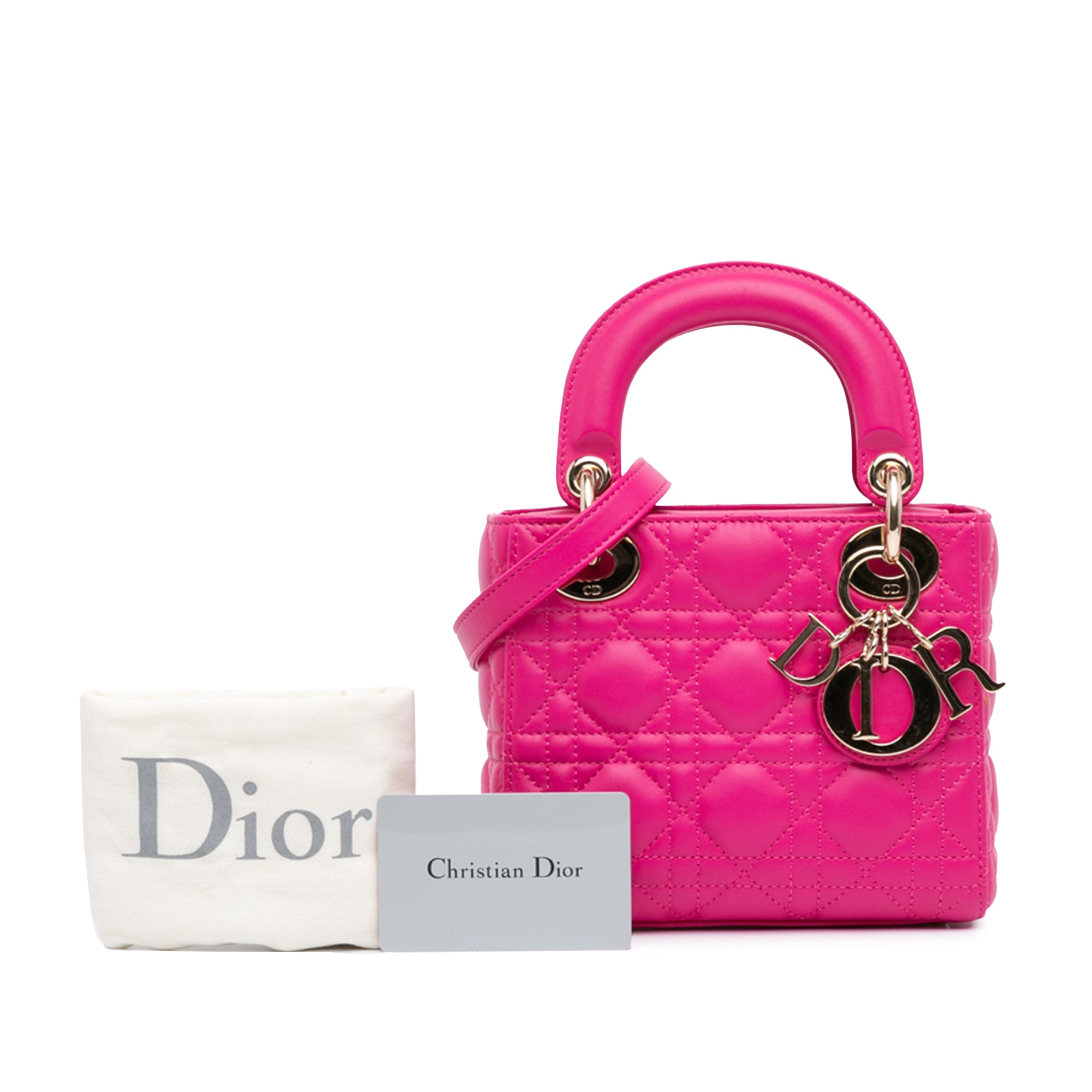 Mini Lambskin Cannage Lady Dior