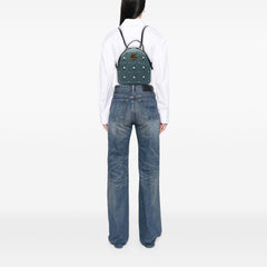 Small GG Marmont Pearl Studded Matelasse Denim Backpack