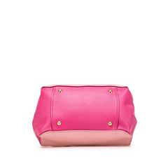 Bicolor Goatskin Madras Bowler Bag