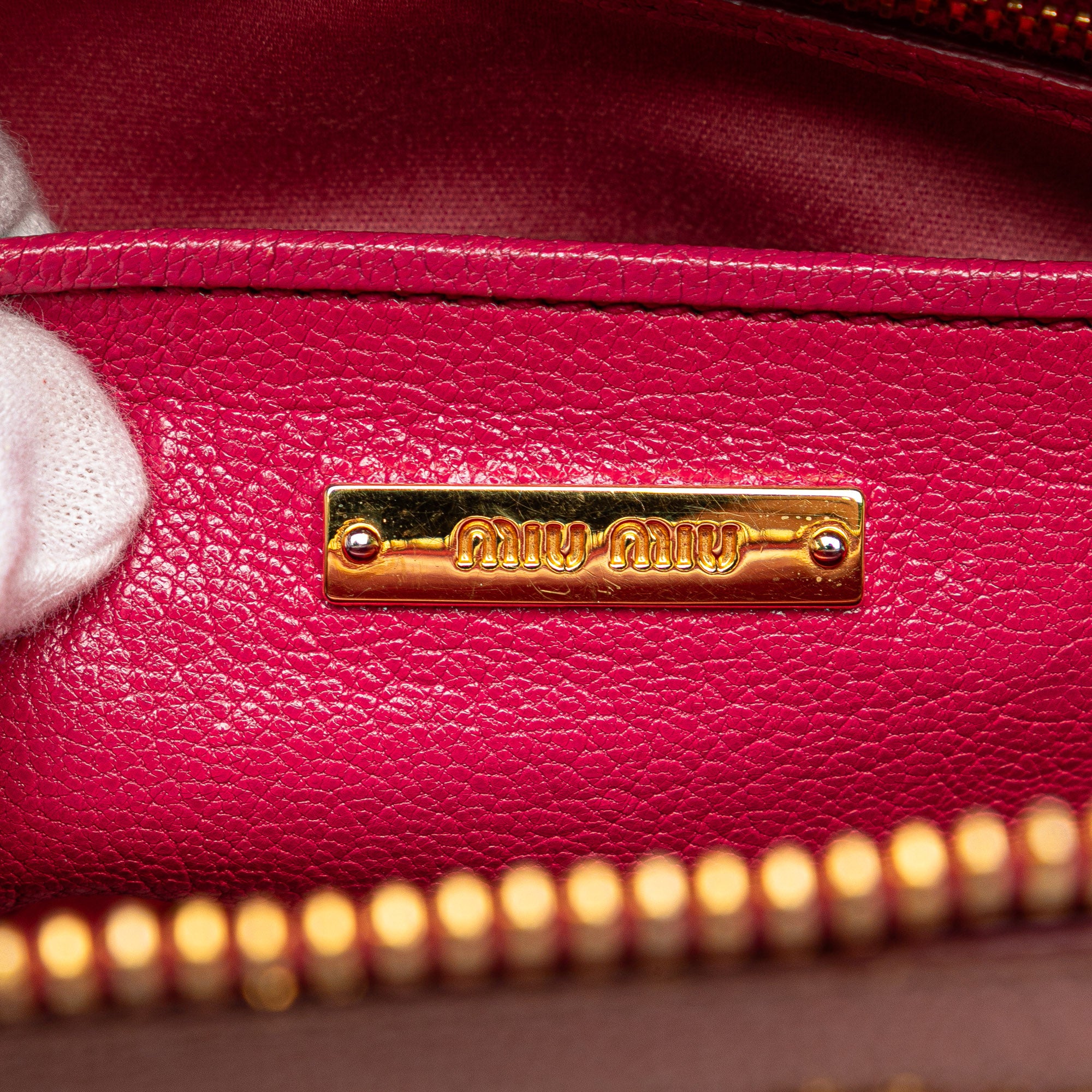 Bicolor Goatskin Madras Bowler Bag
