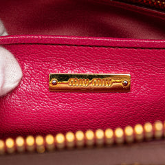 Bicolor Goatskin Madras Bowler Bag