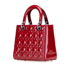 Medium Patent Cannage Lady Dior