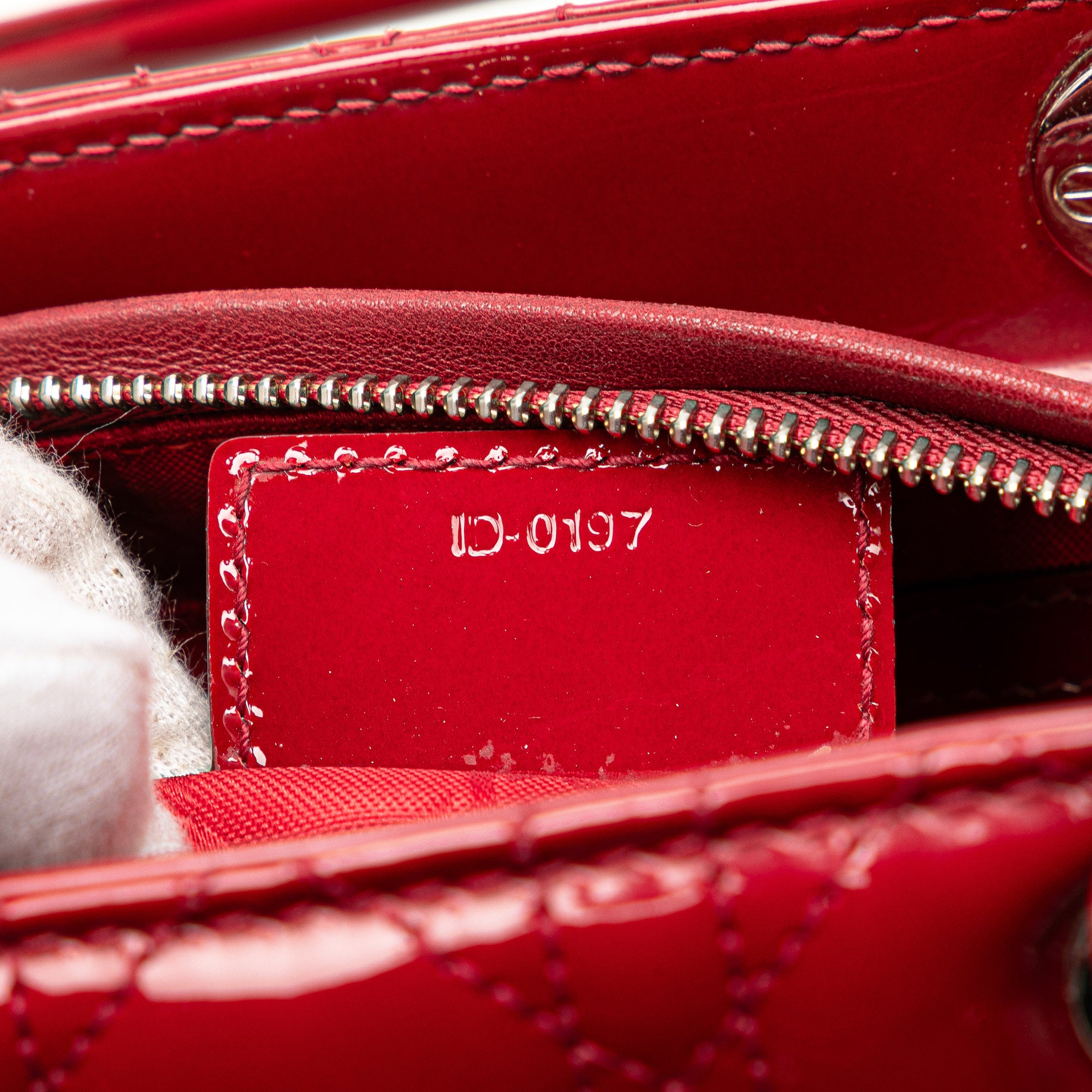 Medium Patent Cannage Lady Dior