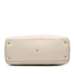 Large Calfskin Bamboo Shopper Satchel