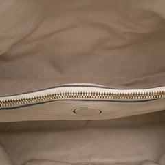 Large Calfskin Bamboo Shopper Satchel