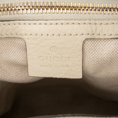 Large Calfskin Bamboo Shopper Satchel