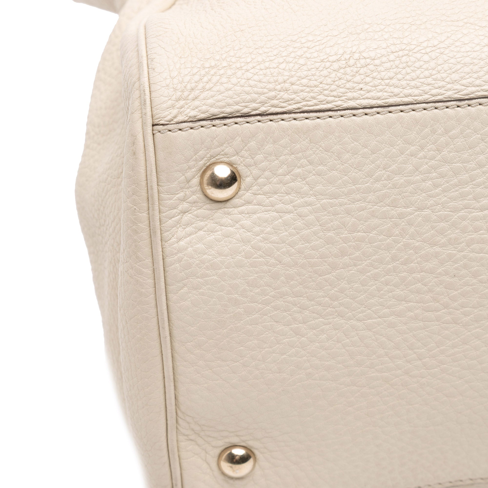 Large Calfskin Bamboo Shopper Satchel