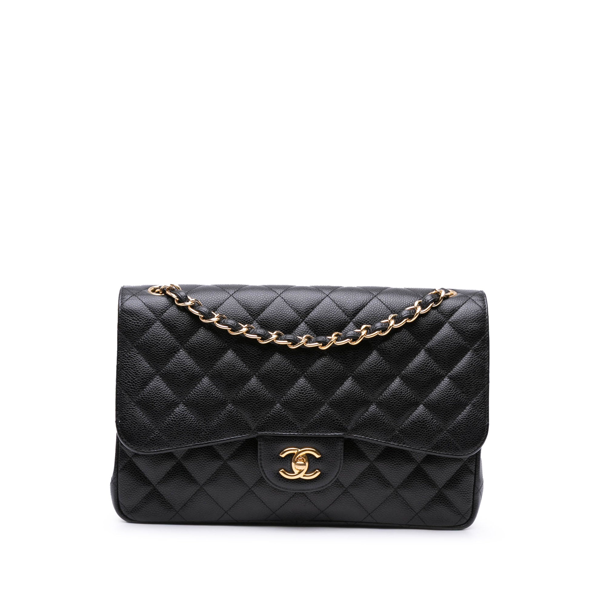 Jumbo Classic Caviar Double Flap