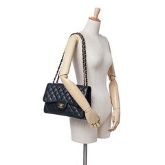 Jumbo Classic Caviar Double Flap