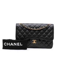 Jumbo Classic Caviar Double Flap