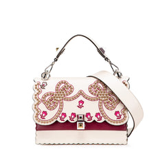 Medium Vitello Liberty Lucido Flowers and Bows Scalloped Studded Kan I Satchel