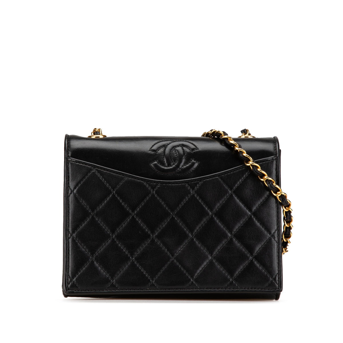 CC Quilted Lambskin Full Flap Crossbody