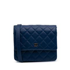 Quilted Lambskin Square Wallet on Chain