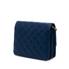 Quilted Lambskin Square Wallet on Chain
