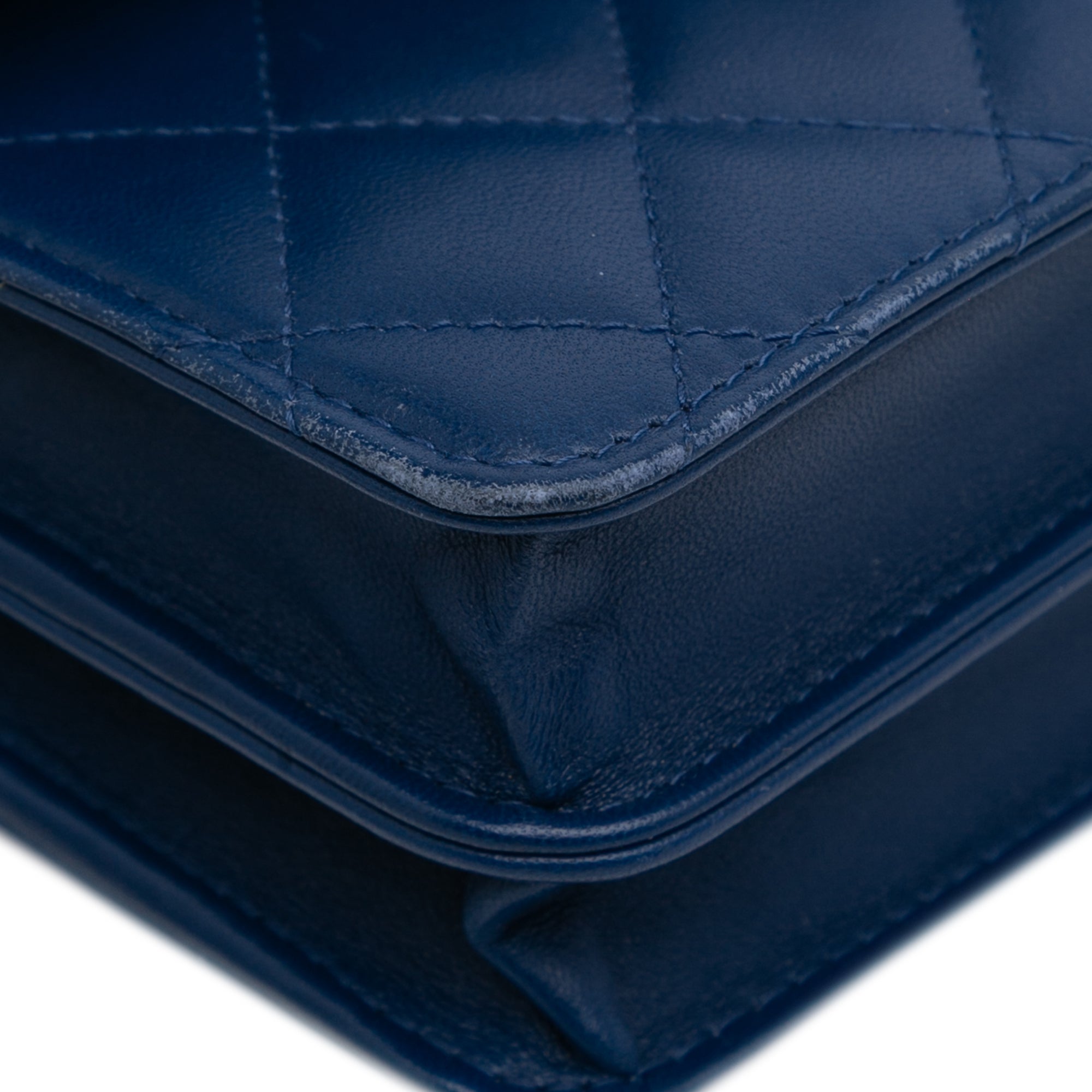 Quilted Lambskin Square Wallet on Chain