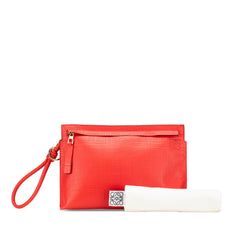 Leather Anagram T Clutch