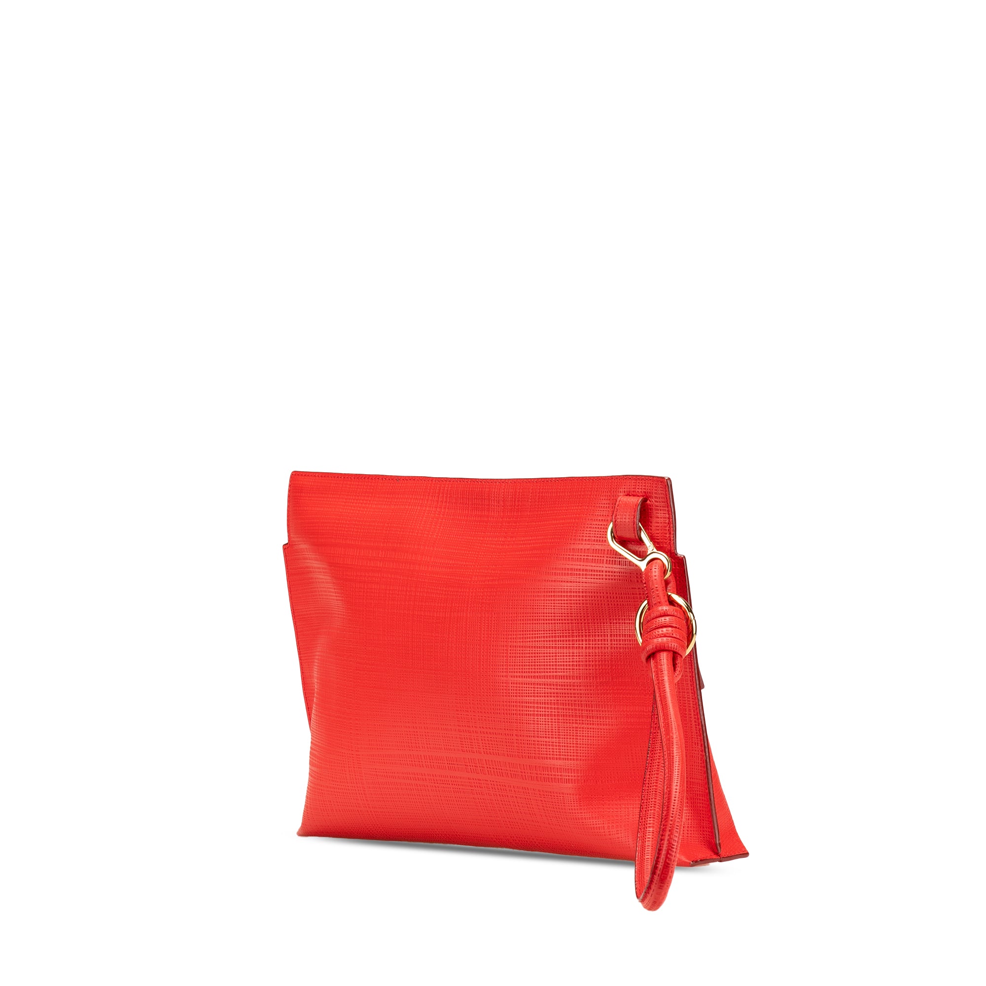 Leather Anagram T Clutch