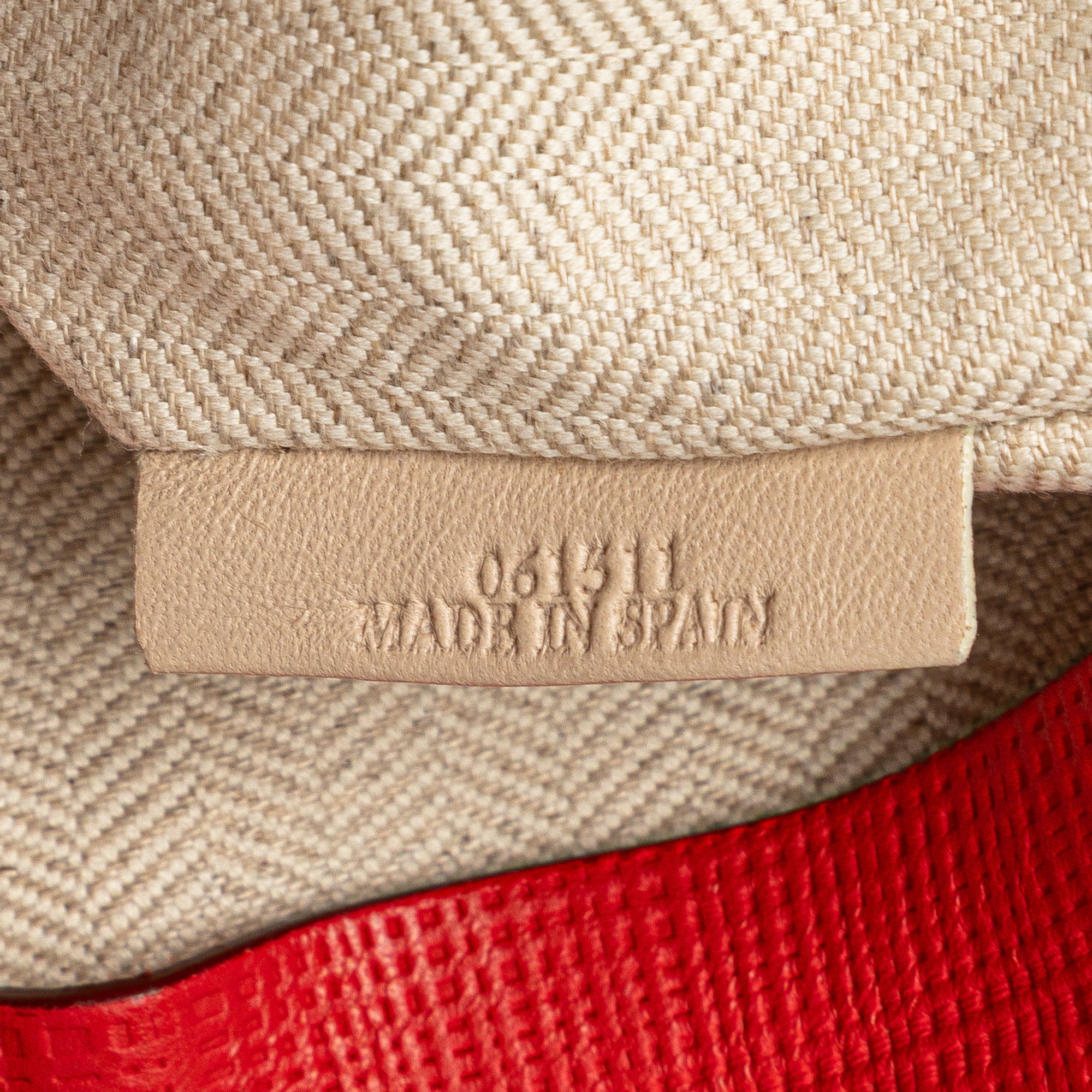 Leather Anagram T Clutch