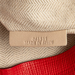 Leather Anagram T Clutch