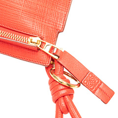 Leather Anagram T Clutch