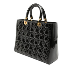 Large Patent Cannage Lady Dior