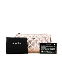 Quilted Metallic Lambskin Pouch_9