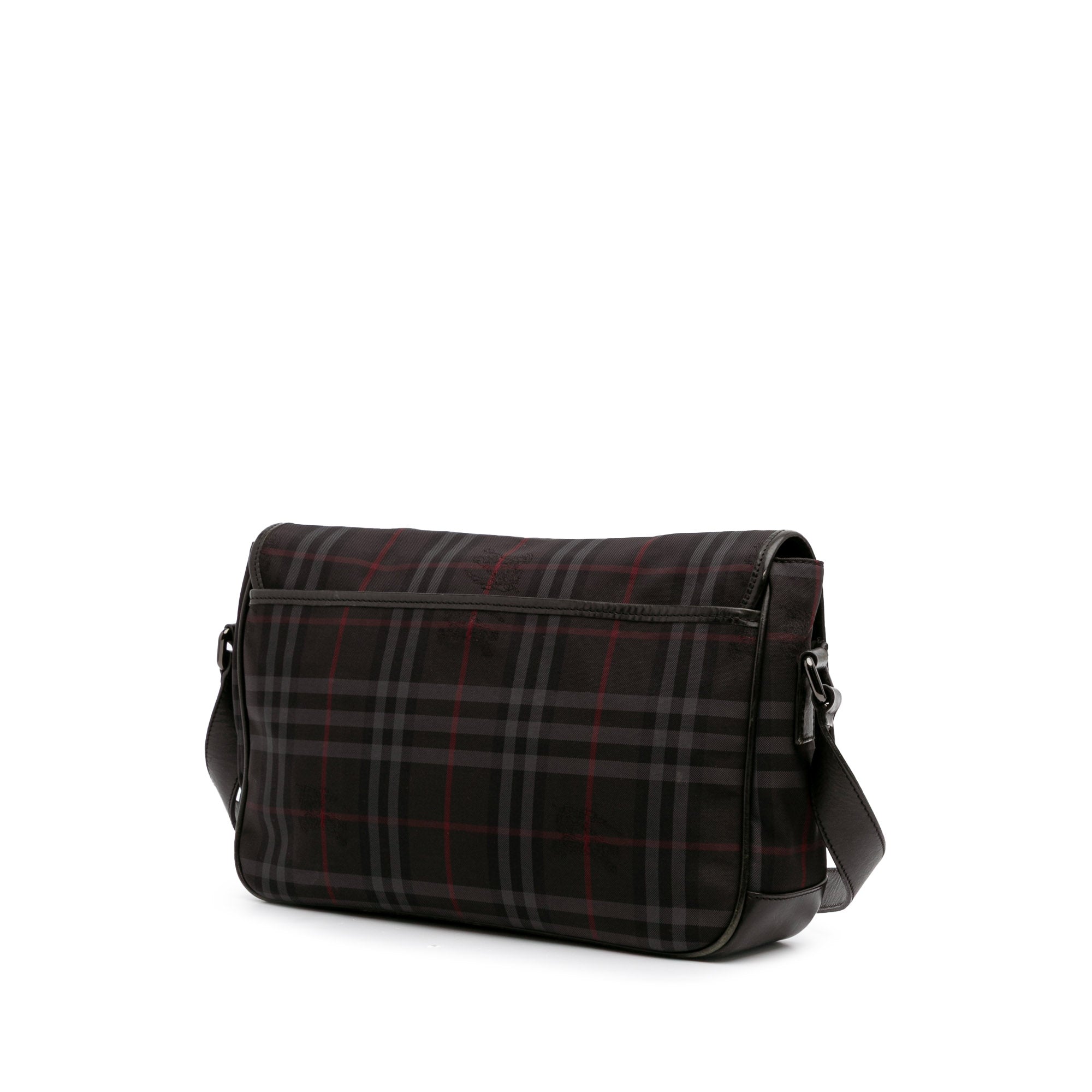 Smoke Check Nylon Messenger Bag