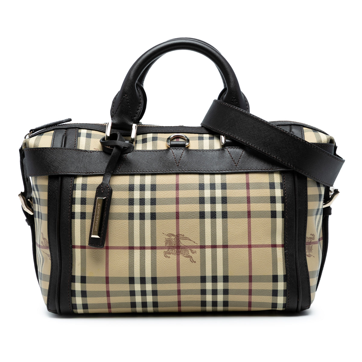 Haymarket Check Coated Canvas Top Handle Bag