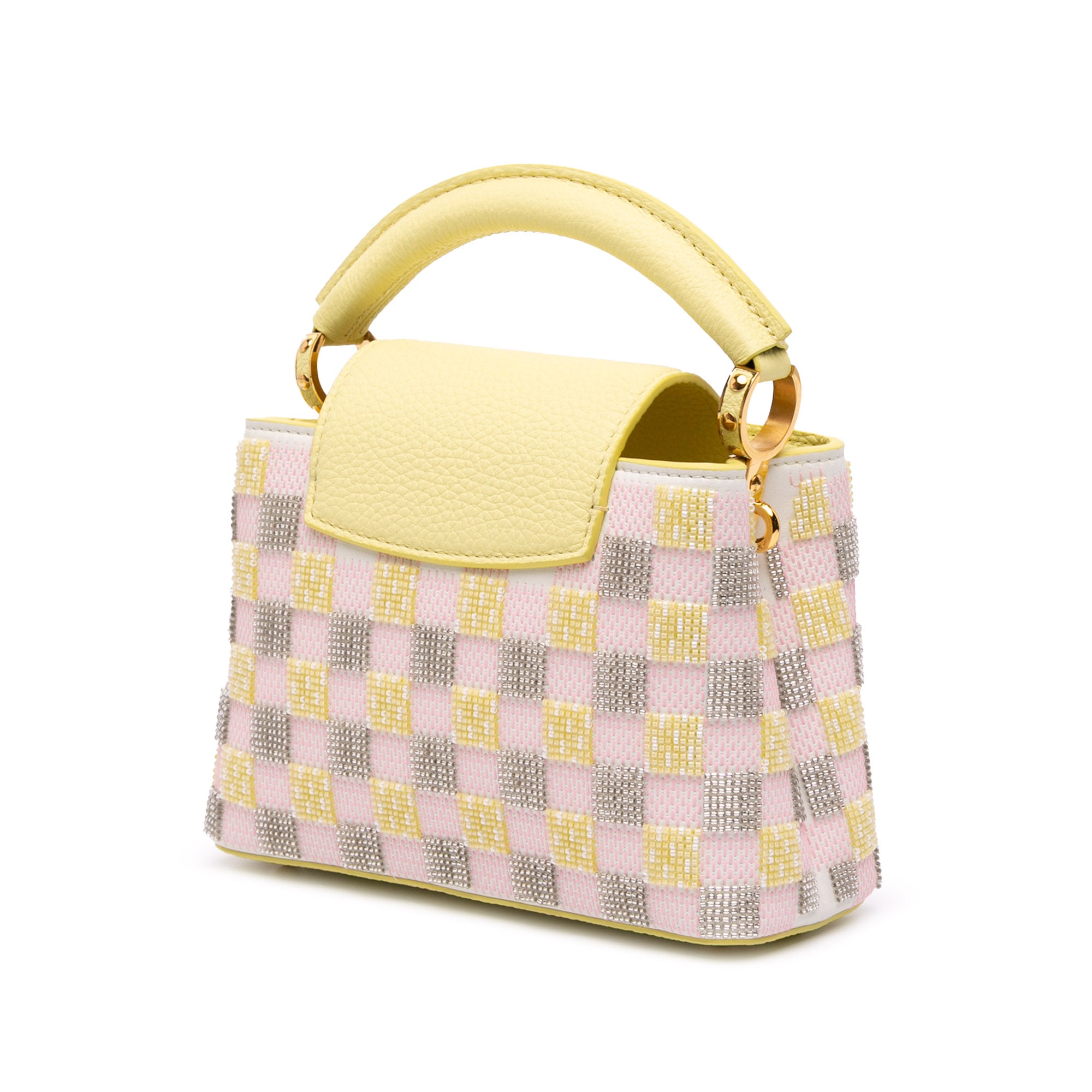 Smooth Calfskin Beaded Mini Capucines
