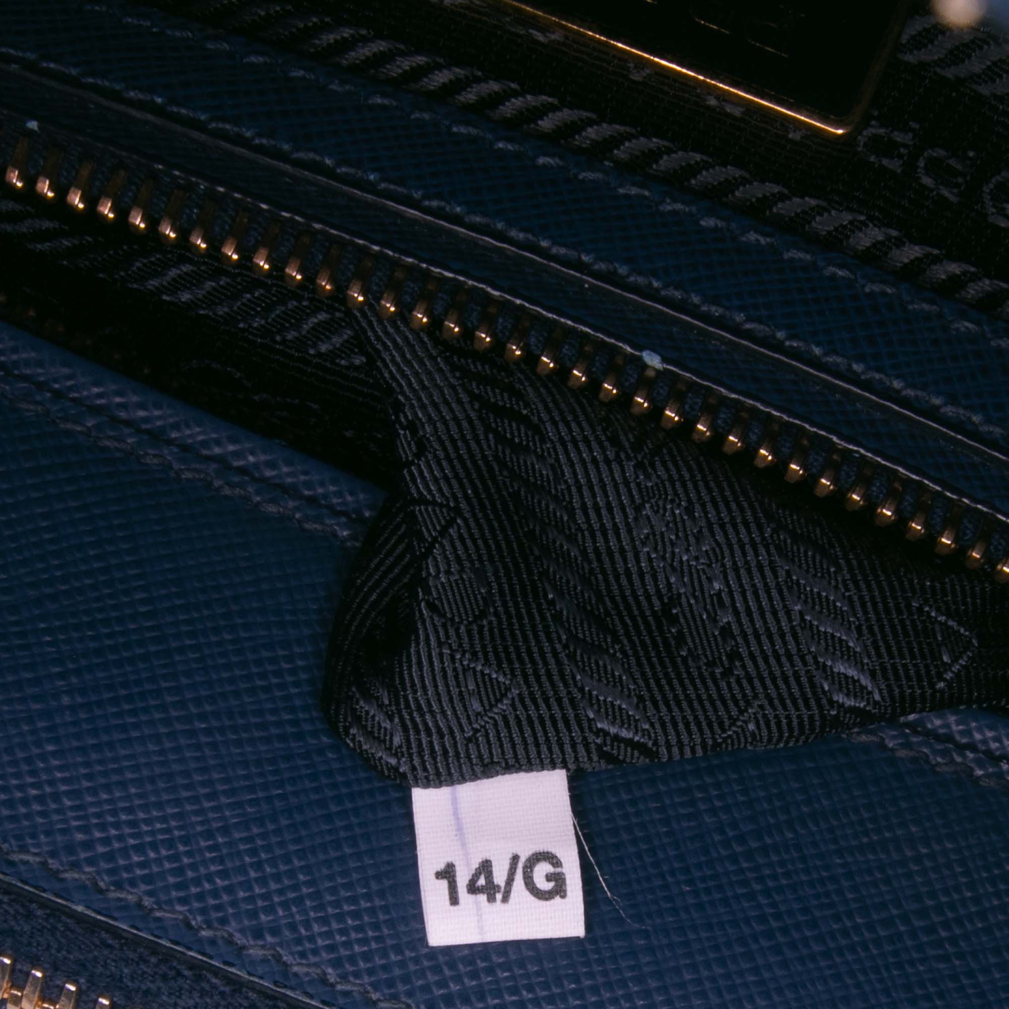 Small Saffiano Lux Galleria Double Zip Satchel