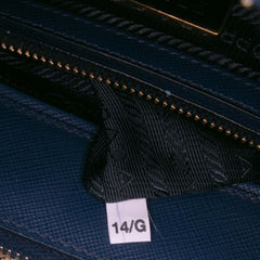 Small Saffiano Lux Galleria Double Zip Satchel